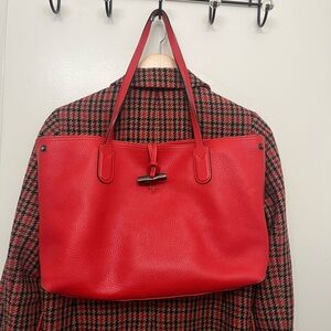 Longchamp Vibrant Red Tote Bag